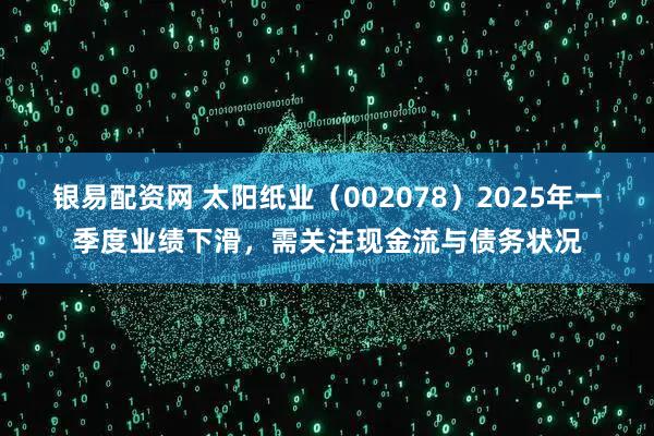 银易配资网 太阳纸业（002078）2025年一季度业绩下滑，需关注现金流与债务状况